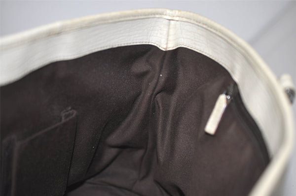 Authentic GUCCI Vintage Shoulder Tote Bag GG PVC Leather 114595 Brown 8732J