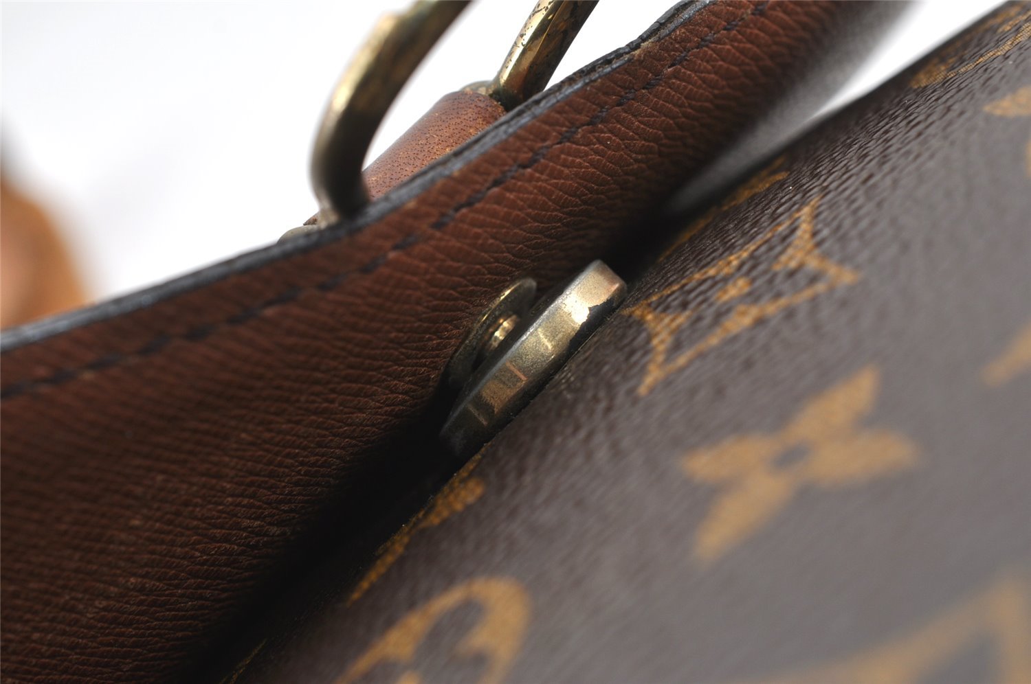 Authentic Louis Vuitton Monogram Saint Cloud GM M51242 Shoulder Bag Junk 8733I