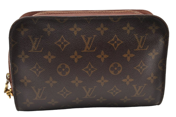 Authentic Louis Vuitton Monogram Orsay Clutch Hand Bag Purse M51790 LV 8734I