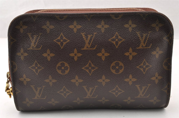 Authentic Louis Vuitton Monogram Orsay Clutch Hand Bag Purse M51790 LV 8734I