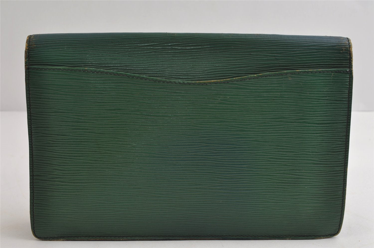 Authentic Louis Vuitton Epi Montaigne 27 Clutch Hand Bag Green M52654 Junk 8735I