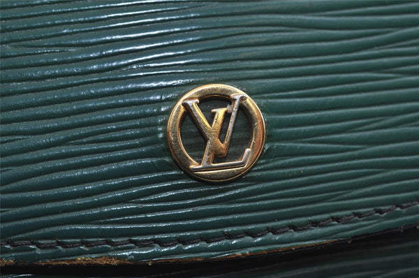 Authentic Louis Vuitton Epi Montaigne 27 Clutch Hand Bag Green M52654 Junk 8735I