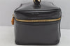 Authentic GUCCI Bamboo Vanity Hand Bag Purse Leather Gray Black Junk 8735J