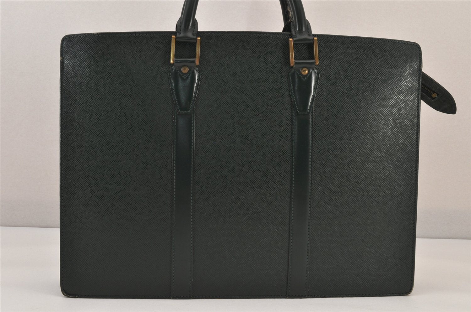 Auth Louis Vuitton Taiga Porte Documents Lozan 2Way Briefcase M30054 Green 8736M