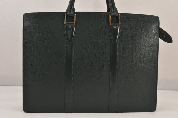 Auth Louis Vuitton Taiga Porte Documents Lozan 2Way Briefcase M30054 Green 8736M