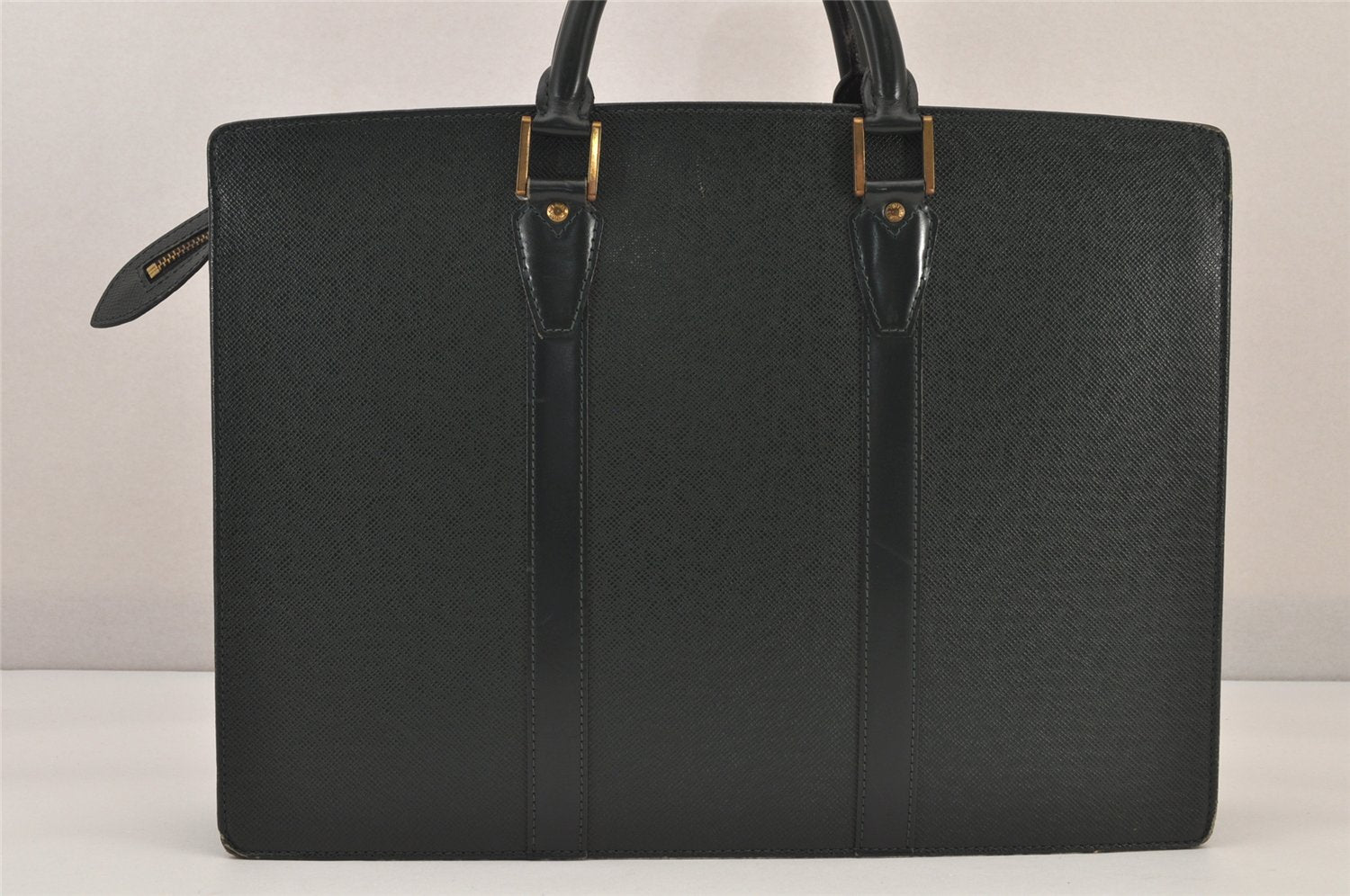 Auth Louis Vuitton Taiga Porte Documents Lozan 2Way Briefcase M30054 Green 8736M