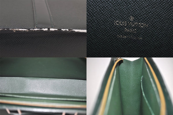 Auth Louis Vuitton Taiga Porte Documents Lozan 2Way Briefcase M30054 Green 8736M