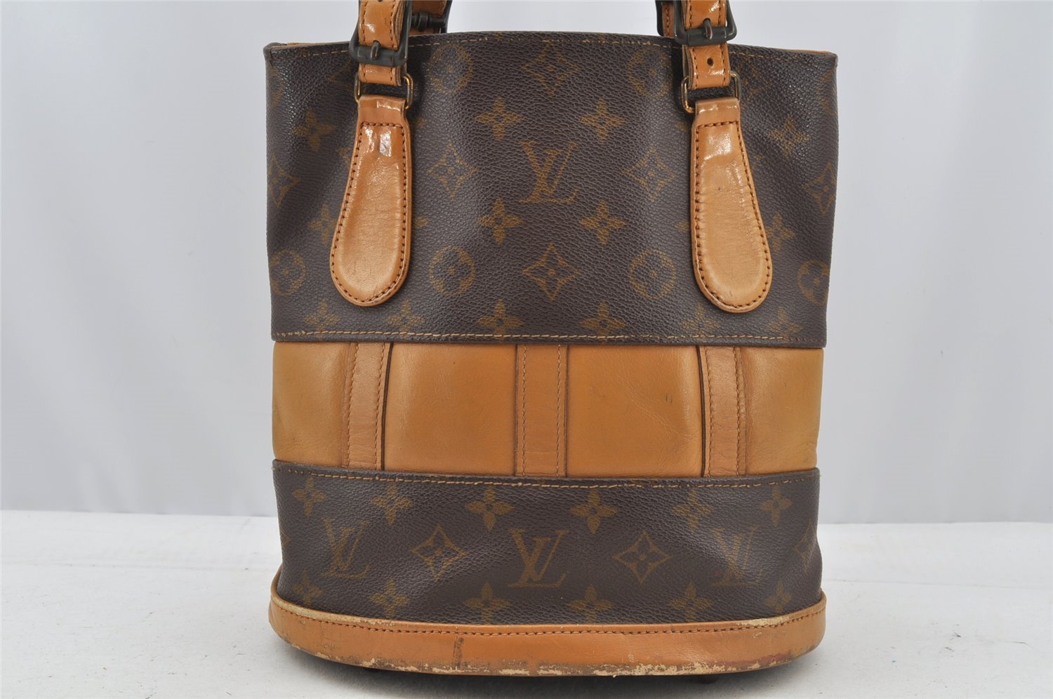 Authentic Louis Vuitton Monogram Bucket PM Shoulder Tote Bag USA Model LV 8737I