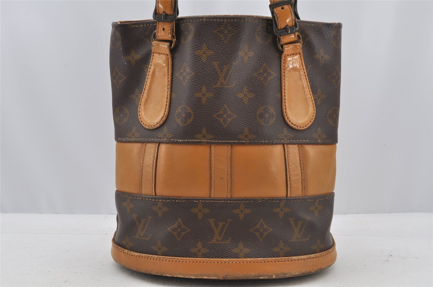 Authentic Louis Vuitton Monogram Bucket PM Shoulder Tote Bag USA Model LV 8737I