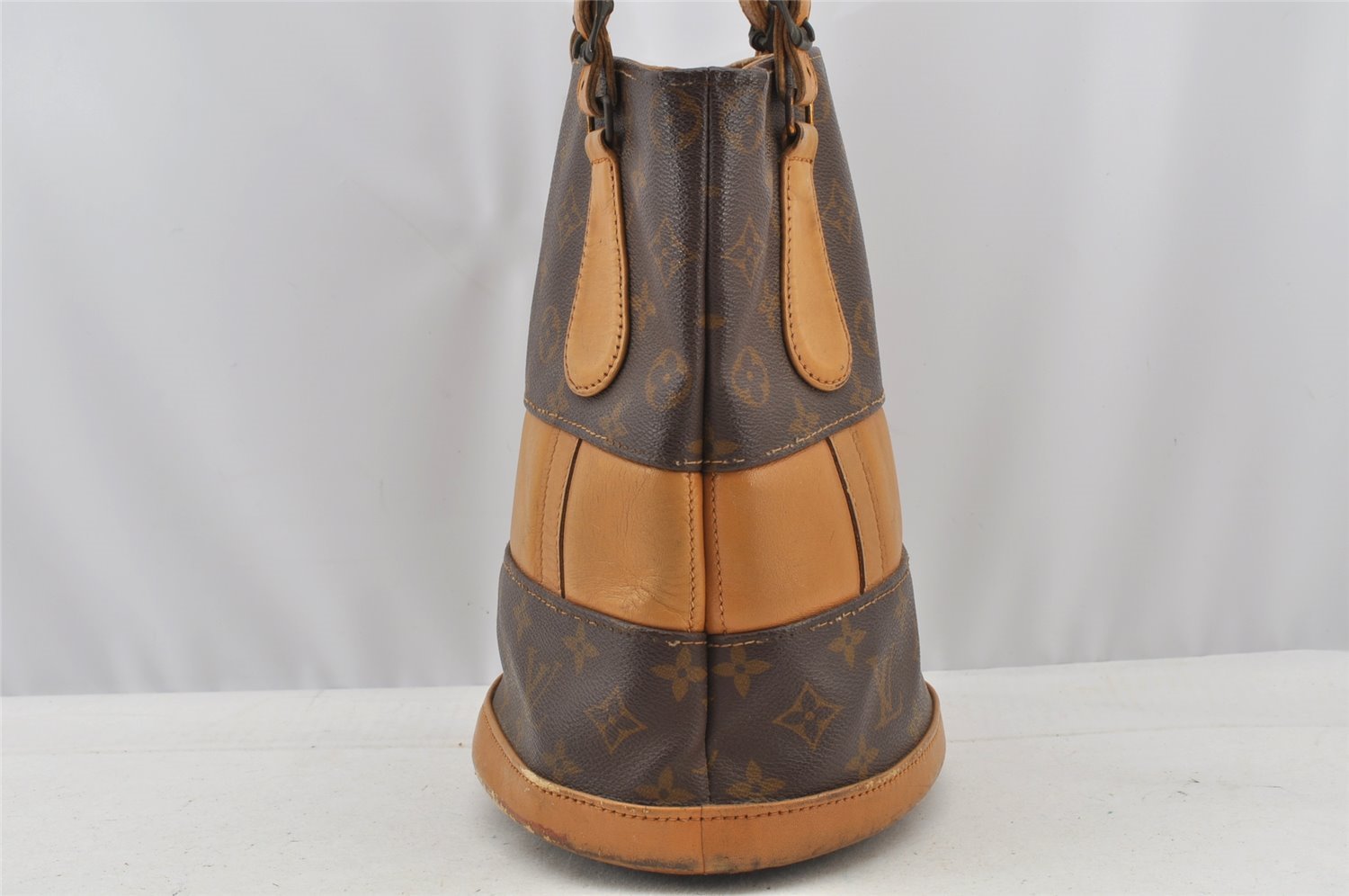 Authentic Louis Vuitton Monogram Bucket PM Shoulder Tote Bag USA Model LV 8737I