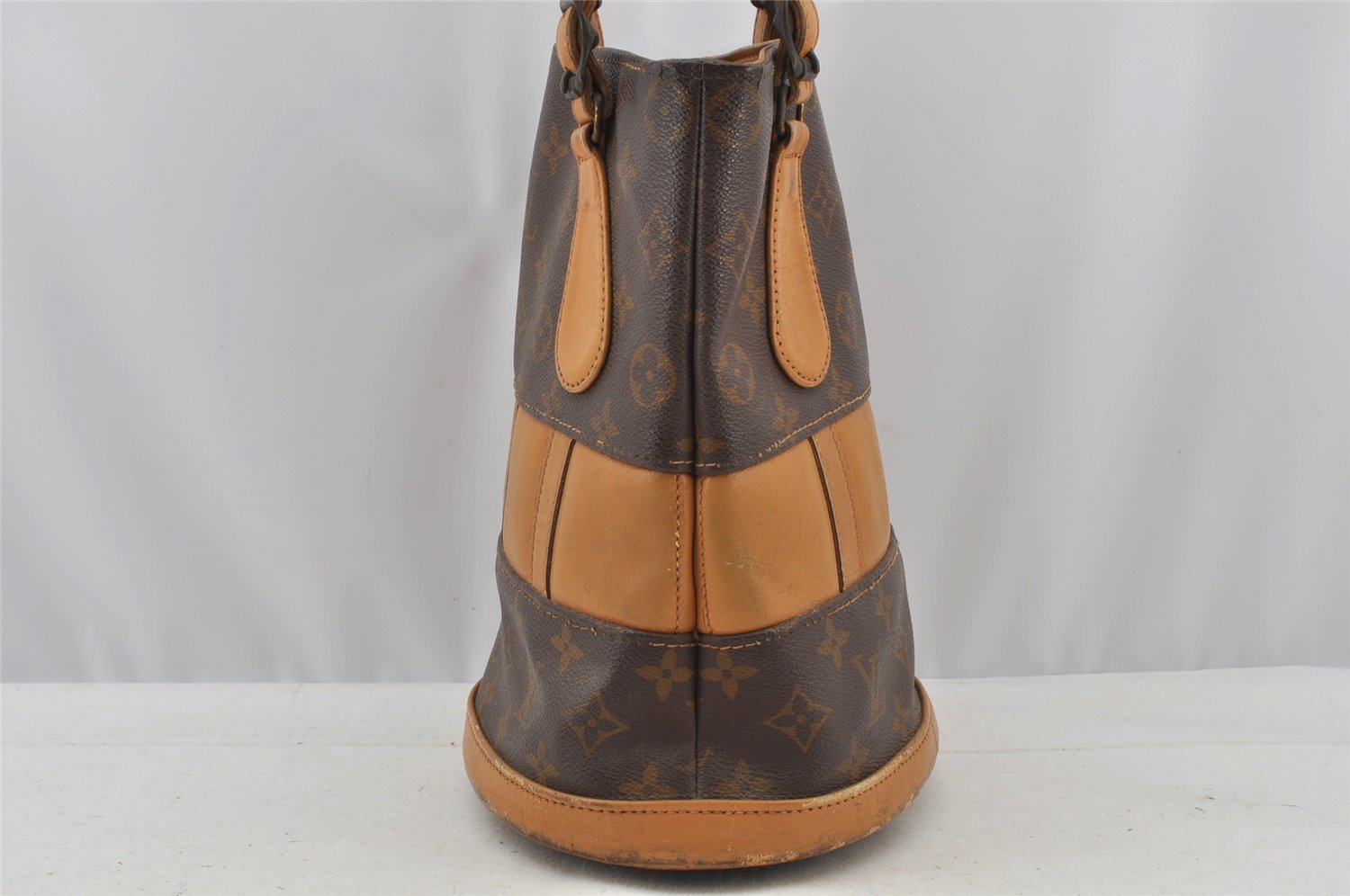 Authentic Louis Vuitton Monogram Bucket PM Shoulder Tote Bag USA Model LV 8737I