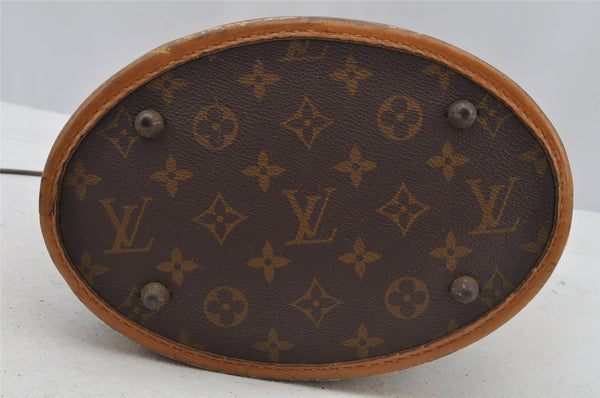 Authentic Louis Vuitton Monogram Bucket PM Shoulder Tote Bag USA Model LV 8737I