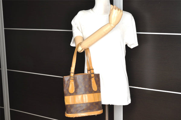 Authentic Louis Vuitton Monogram Bucket PM Shoulder Tote Bag USA Model LV 8737I