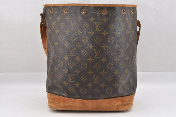 Authentic Louis Vuitton Monogram Noe Shoulder Drawstring Bag M42224 LV 8738I