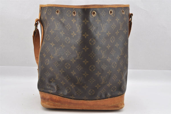 Authentic Louis Vuitton Monogram Noe Shoulder Drawstring Bag M42224 LV 8738I