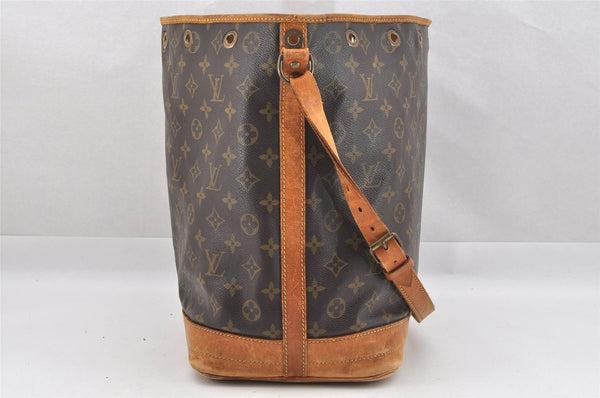 Authentic Louis Vuitton Monogram Noe Shoulder Drawstring Bag M42224 LV 8738I