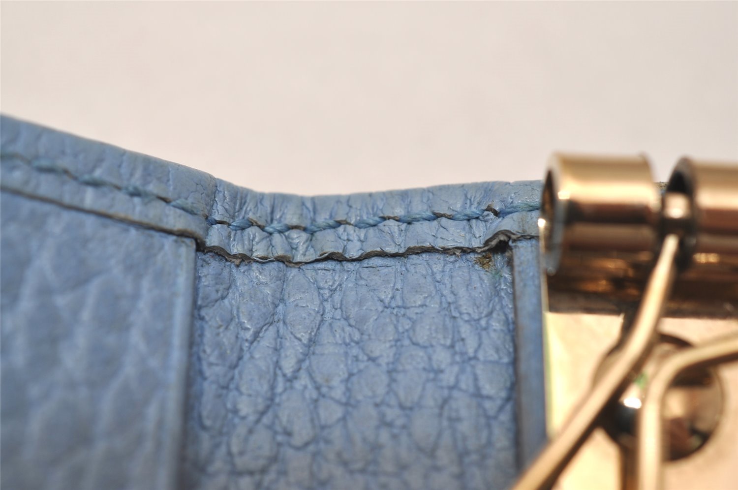 Authentic GUCCI Swing 6 Hooks Key Case Purse Leather 354499 Light Blue 8739J