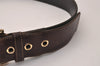 Auth GUCCI Web Sherry Line Belt Canvas Leather 90cm 35.4" 138613 Brown 8742J