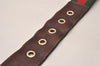 Auth GUCCI Web Sherry Line Belt Canvas Leather 90cm 35.4" 138613 Brown 8742J