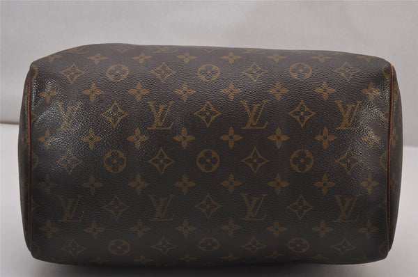 Authentic Louis Vuitton Monogram Speedy 30 Hand Boston Bag M41526 LV 8743I