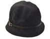 Authentic GUCCI Vintage Bucket Hat GG Canvas Leather Size L 22" Black 8743J