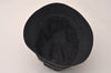 Authentic GUCCI Vintage Bucket Hat GG Canvas Leather Size L 22" Black 8743J