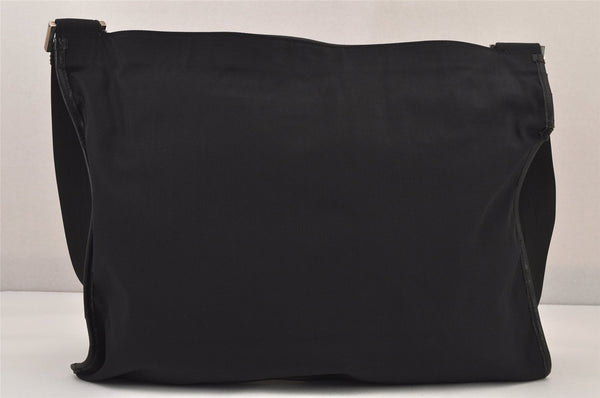Authentic GUCCI Vintage Shoulder Cross Bag Nylon Leather 0190331 Black 8743M