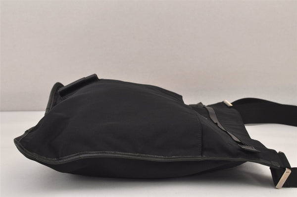 Authentic GUCCI Vintage Shoulder Cross Bag Nylon Leather 0190331 Black 8743M