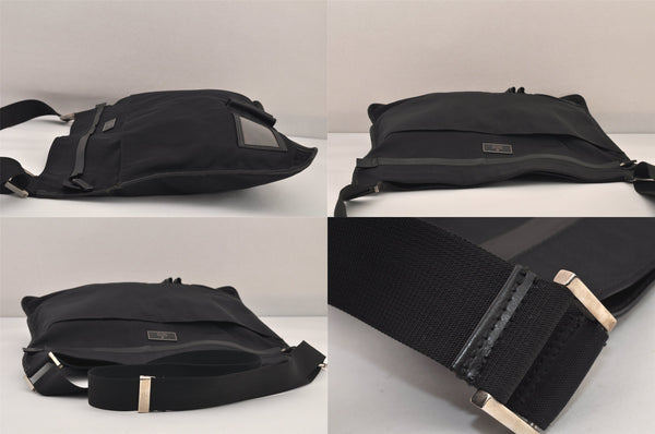 Authentic GUCCI Vintage Shoulder Cross Bag Nylon Leather 0190331 Black 8743M