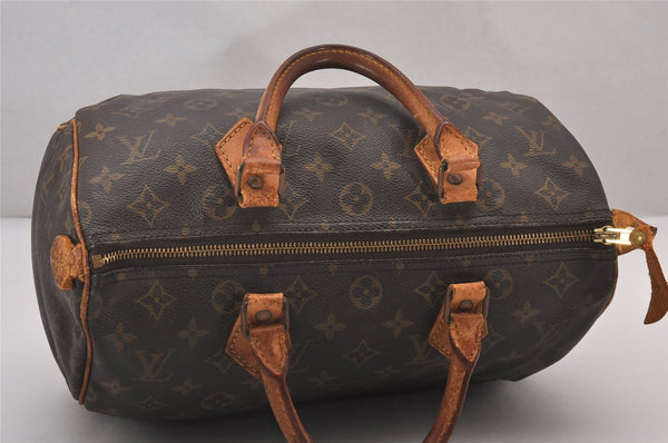 Authentic Louis Vuitton Monogram Speedy 30 Hand Boston Bag M41526 LV 8746I