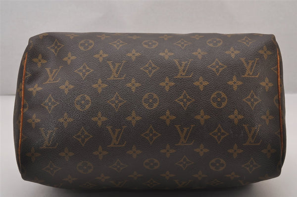 Authentic Louis Vuitton Monogram Speedy 30 Hand Boston Bag M41526 LV 8746I