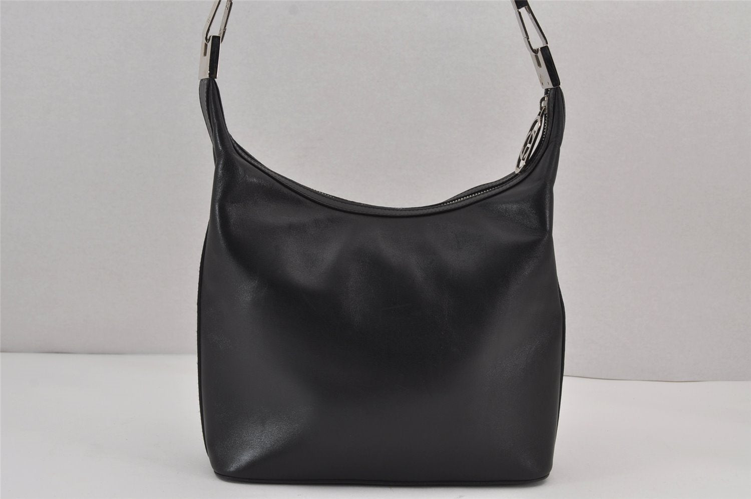 Authentic GUCCI Shoulder Hand Bag Purse Leather 0013814 Black 8746J