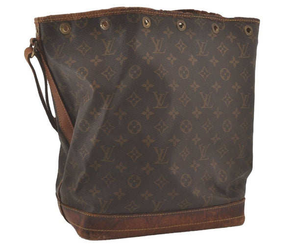 Authentic Louis Vuitton Monogram Noe Shoulder Drawstring Bag M42224 LV 8747I