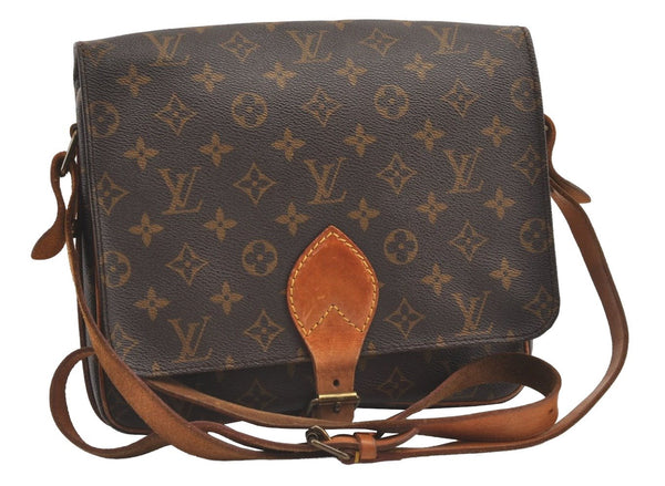 Authentic Louis Vuitton Monogram Cartouchiere GM M51252 Shoulder Cross Bag 8747J