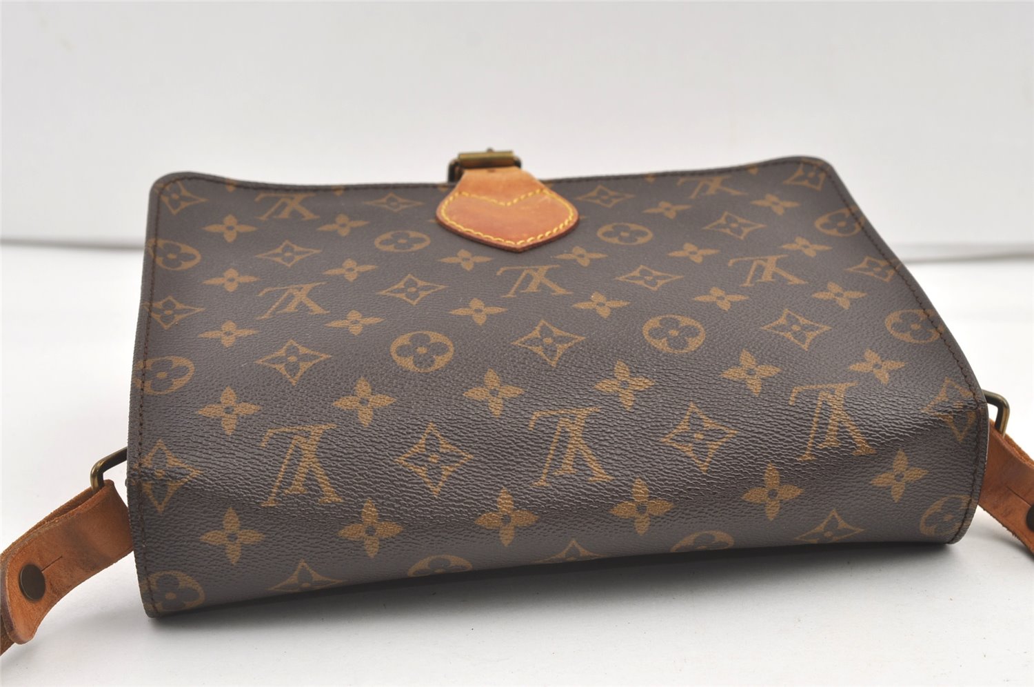 Authentic Louis Vuitton Monogram Cartouchiere GM M51252 Shoulder Cross Bag 8747J