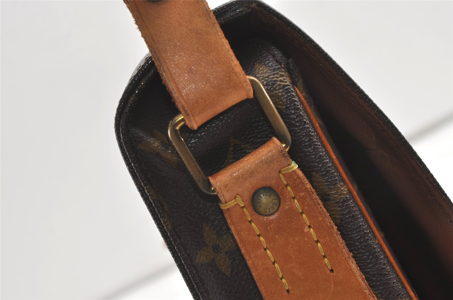 Authentic Louis Vuitton Monogram Cartouchiere GM M51252 Shoulder Cross Bag 8747J