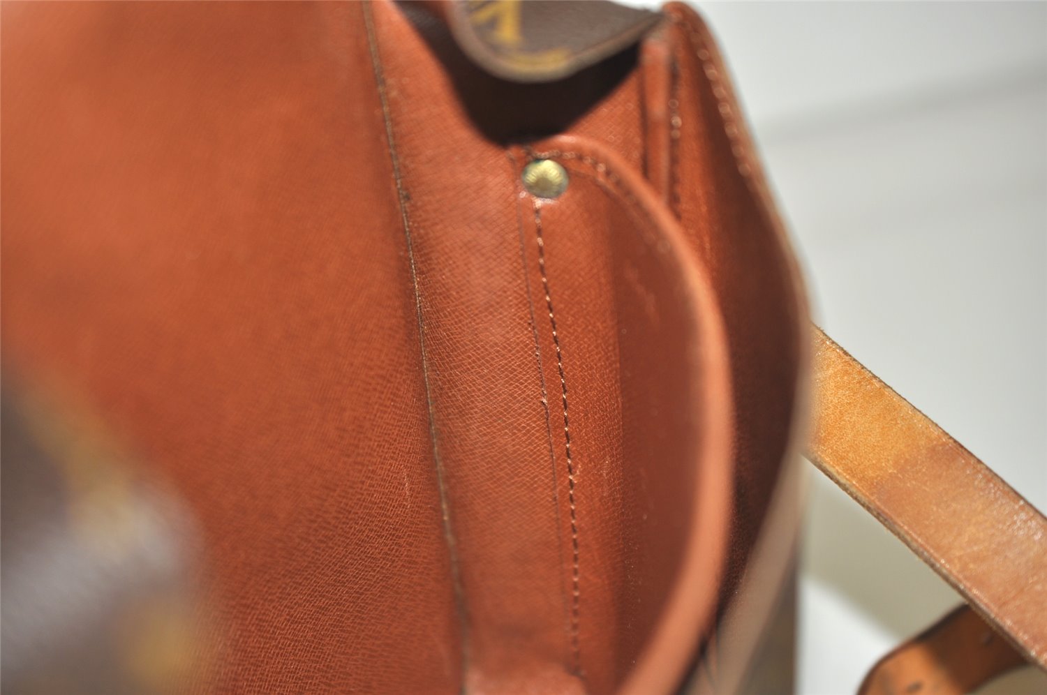 Authentic Louis Vuitton Monogram Cartouchiere GM M51252 Shoulder Cross Bag 8747J