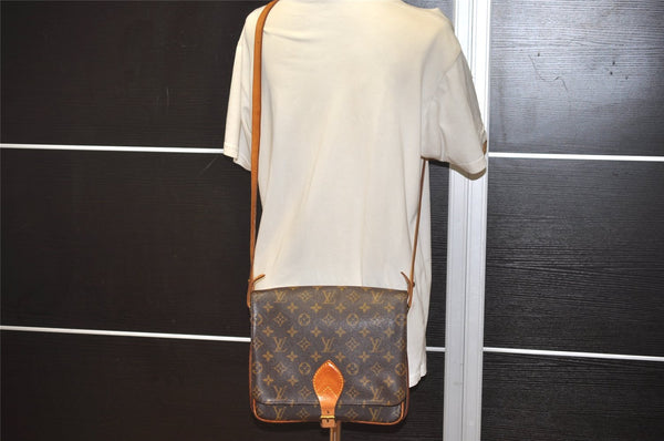 Authentic Louis Vuitton Monogram Cartouchiere GM M51252 Shoulder Cross Bag 8747J