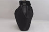 Authentic GUCCI Vintage Shoulder Drawstring Bag Nylon Leather Black 8747M