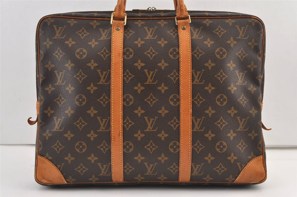 Authentic Louis Vuitton Monogram Porte Documents Voyage M40226 Briefcase 8748J