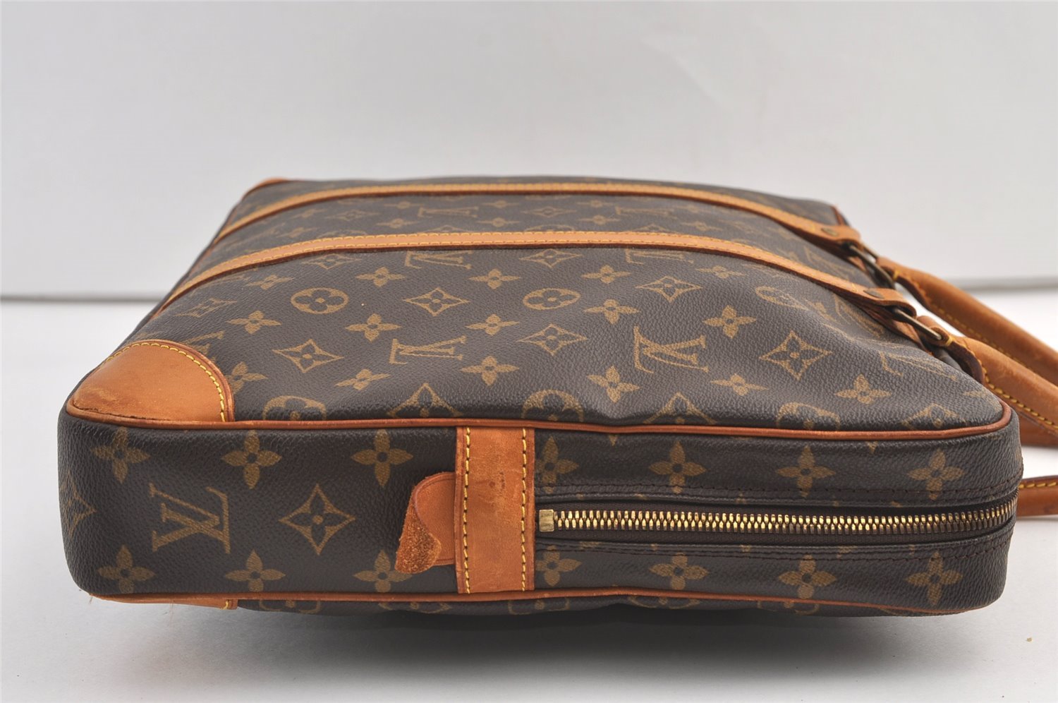 Authentic Louis Vuitton Monogram Porte Documents Voyage M40226 Briefcase 8748J