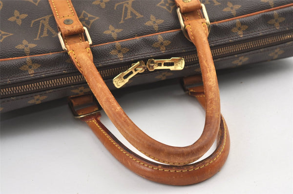 Authentic Louis Vuitton Monogram Porte Documents Voyage M40226 Briefcase 8748J