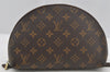 Auth Louis Vuitton Monogram Trousse Demi Ronde 23 Pouch M47520 LV Junk 8749I