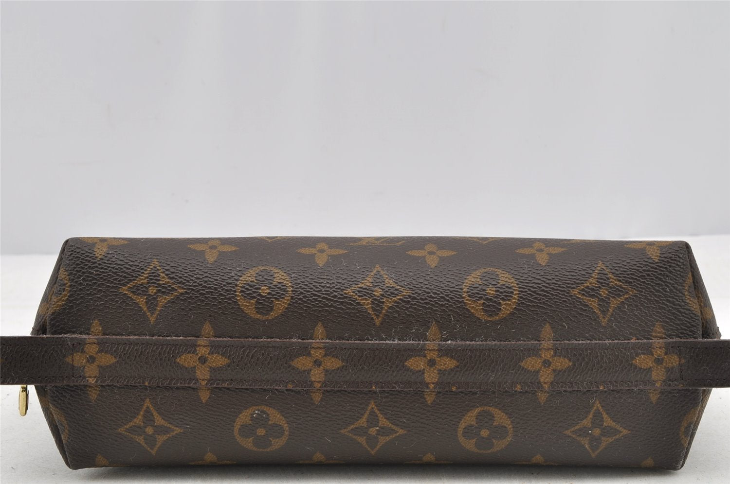 Auth Louis Vuitton Monogram Trousse Demi Ronde 23 Pouch M47520 LV Junk 8749I