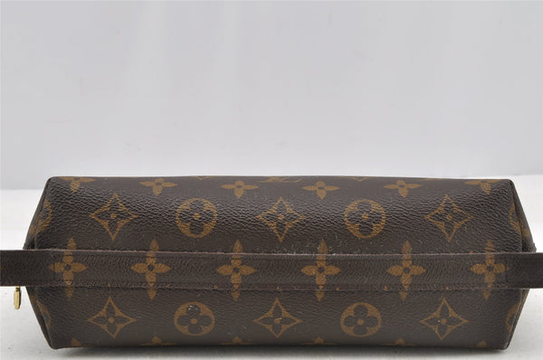 Auth Louis Vuitton Monogram Trousse Demi Ronde 23 Pouch M47520 LV Junk 8749I