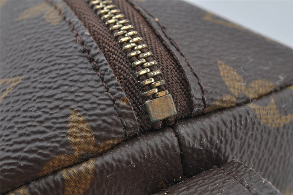 Auth Louis Vuitton Monogram Trousse Demi Ronde 23 Pouch M47520 LV Junk 8749I