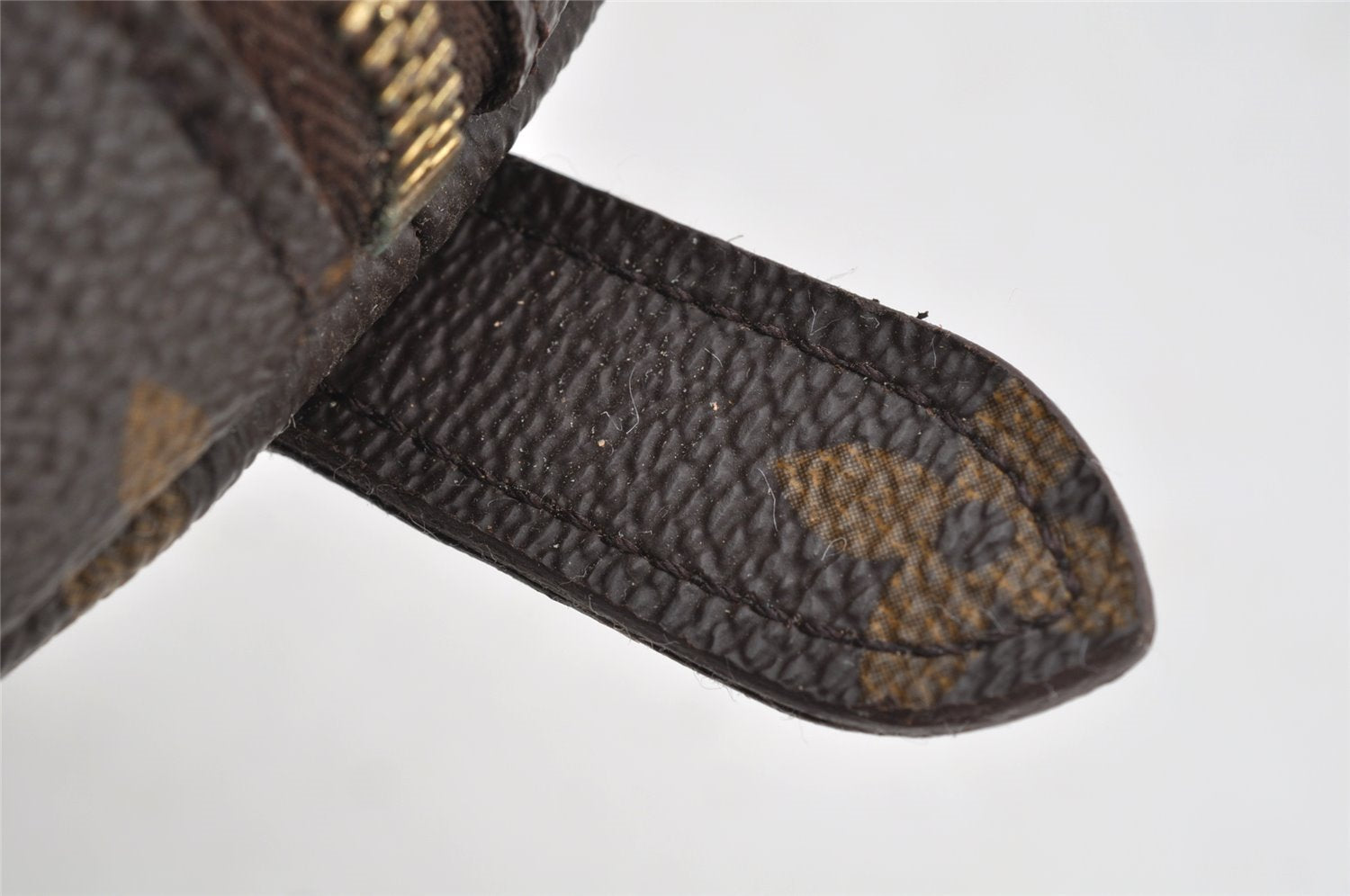 Auth Louis Vuitton Monogram Trousse Demi Ronde 23 Pouch M47520 LV Junk 8749I