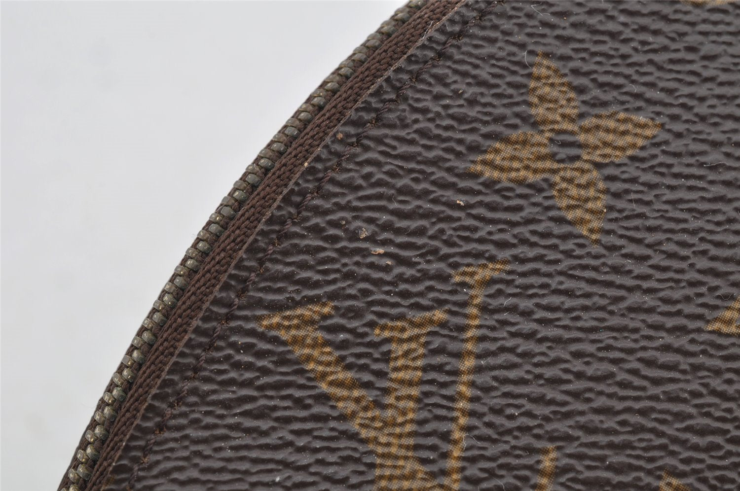 Auth Louis Vuitton Monogram Trousse Demi Ronde 23 Pouch M47520 LV Junk 8749I