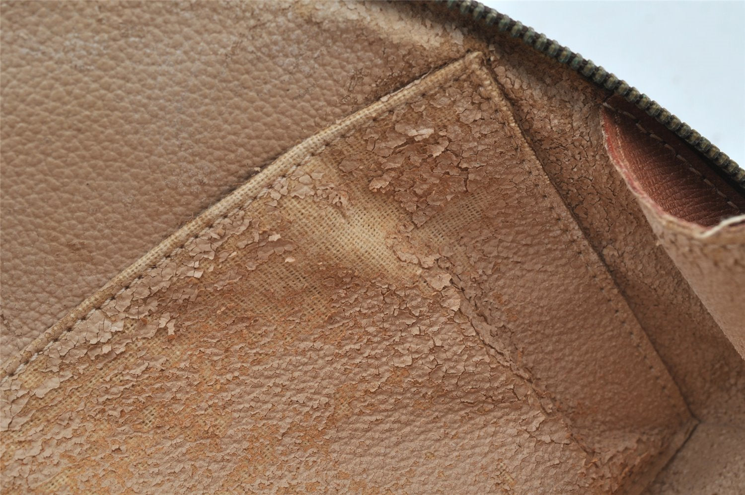 Auth Louis Vuitton Monogram Trousse Demi Ronde 23 Pouch M47520 LV Junk 8749I