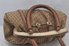 Authentic Christian Dior Trotter Shoulder Hand Bag Canvas Leather Brown 8750J